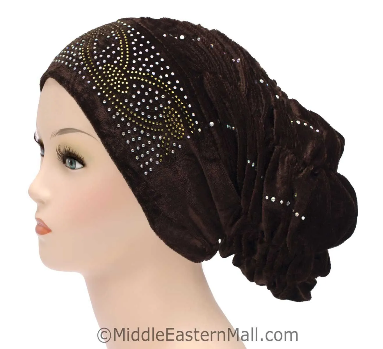 Wholesale set of 3 Velvet Royal Snood Caps in 2 different colors