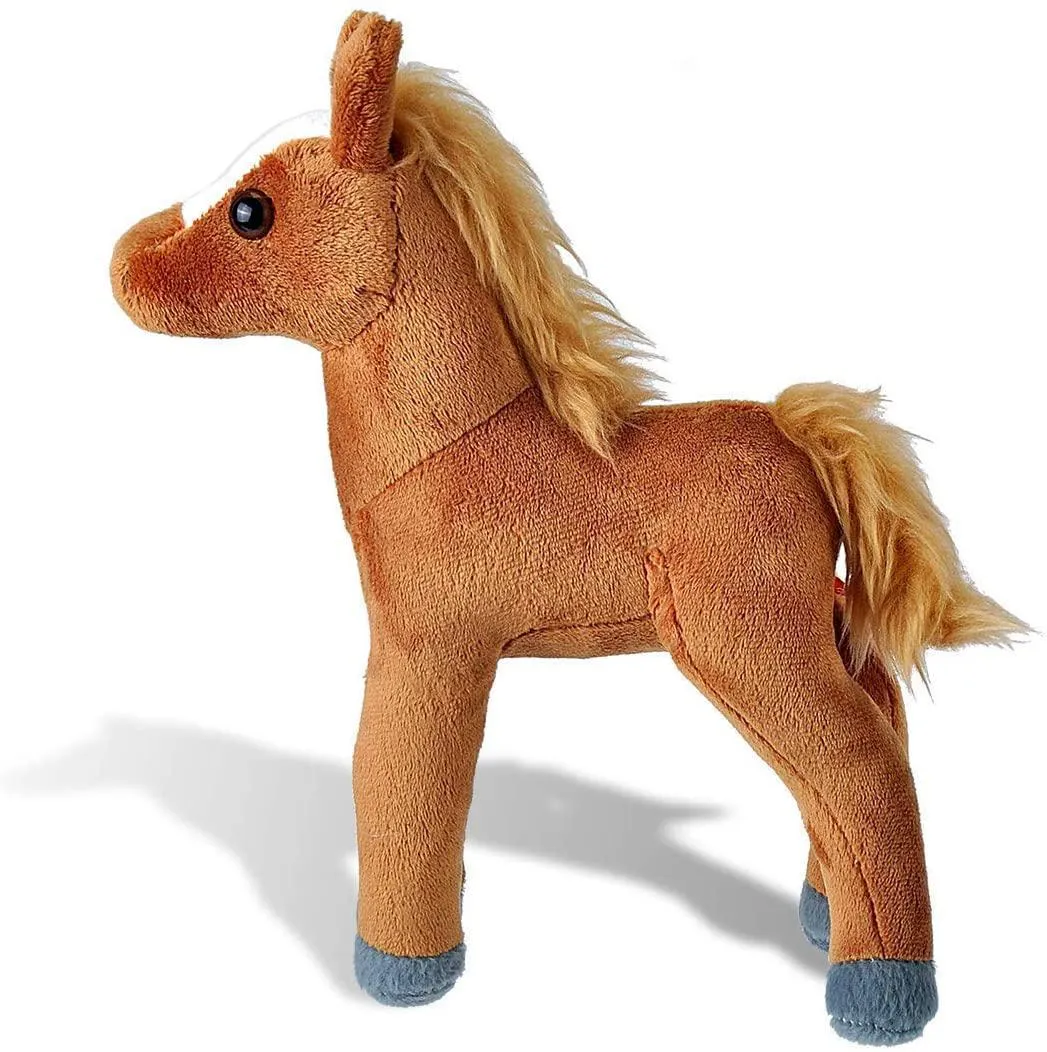 Wild Republic Cuddlekins Stuffed Brown Horse Foal Plush, 8 inches