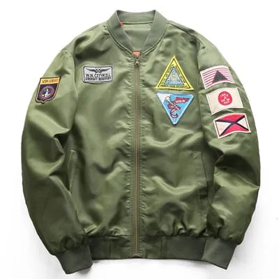 Wjczt Men  Winter Outfits  Bomber Jacket Mens  Ma-1 Flight Jacket Pilot Air Force Male Ma1 Army Green Military motorcycle Jacket and Coats 6XL