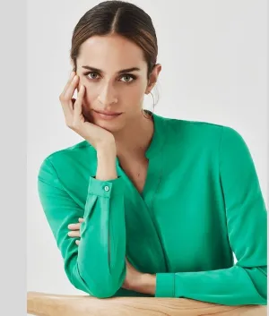 Womens Juliette Plain Long Sleeve Blouse