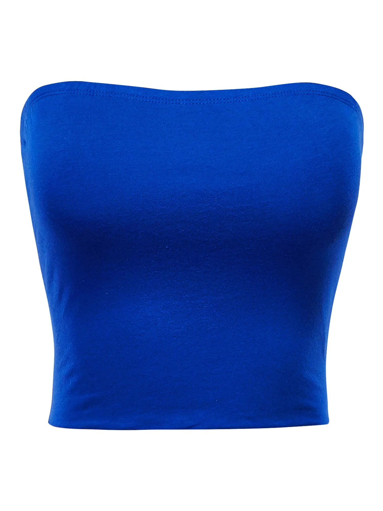 Women's Strapless Bandeau Double Layered Basic Casual Tube Top (FWT1002)