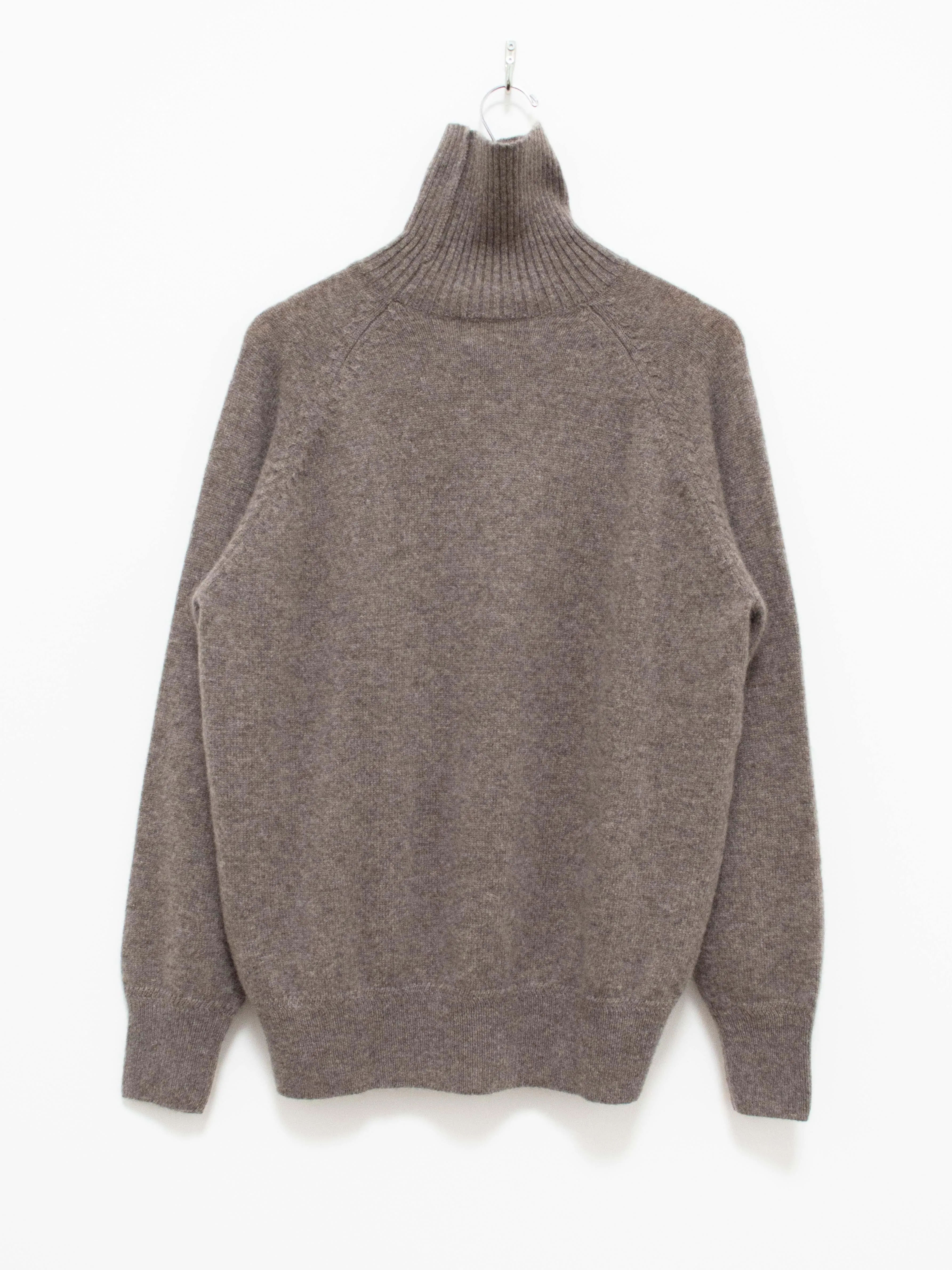 Wool Yak Turtleneck Knit - Greige