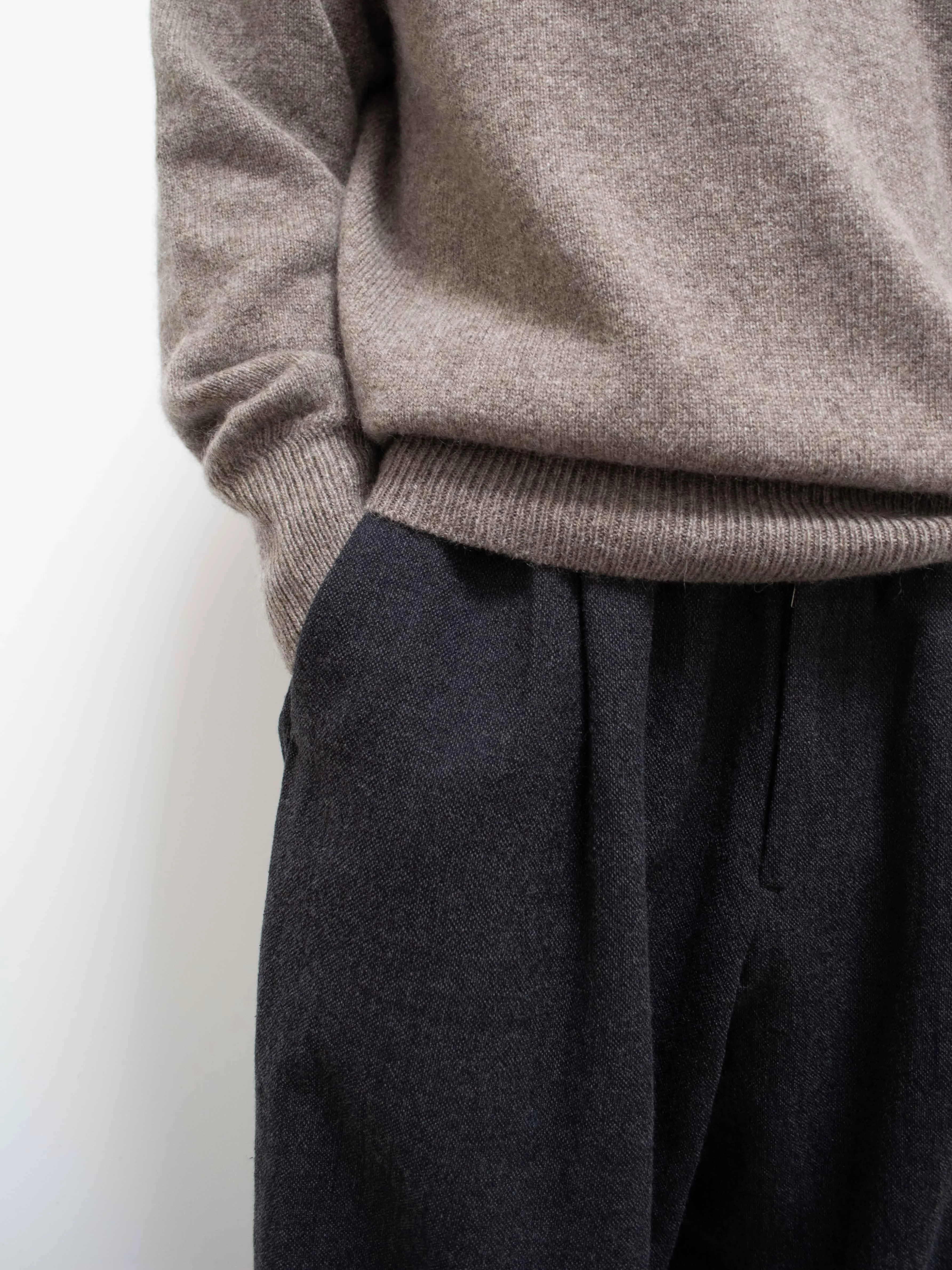 Wool Yak Turtleneck Knit - Greige