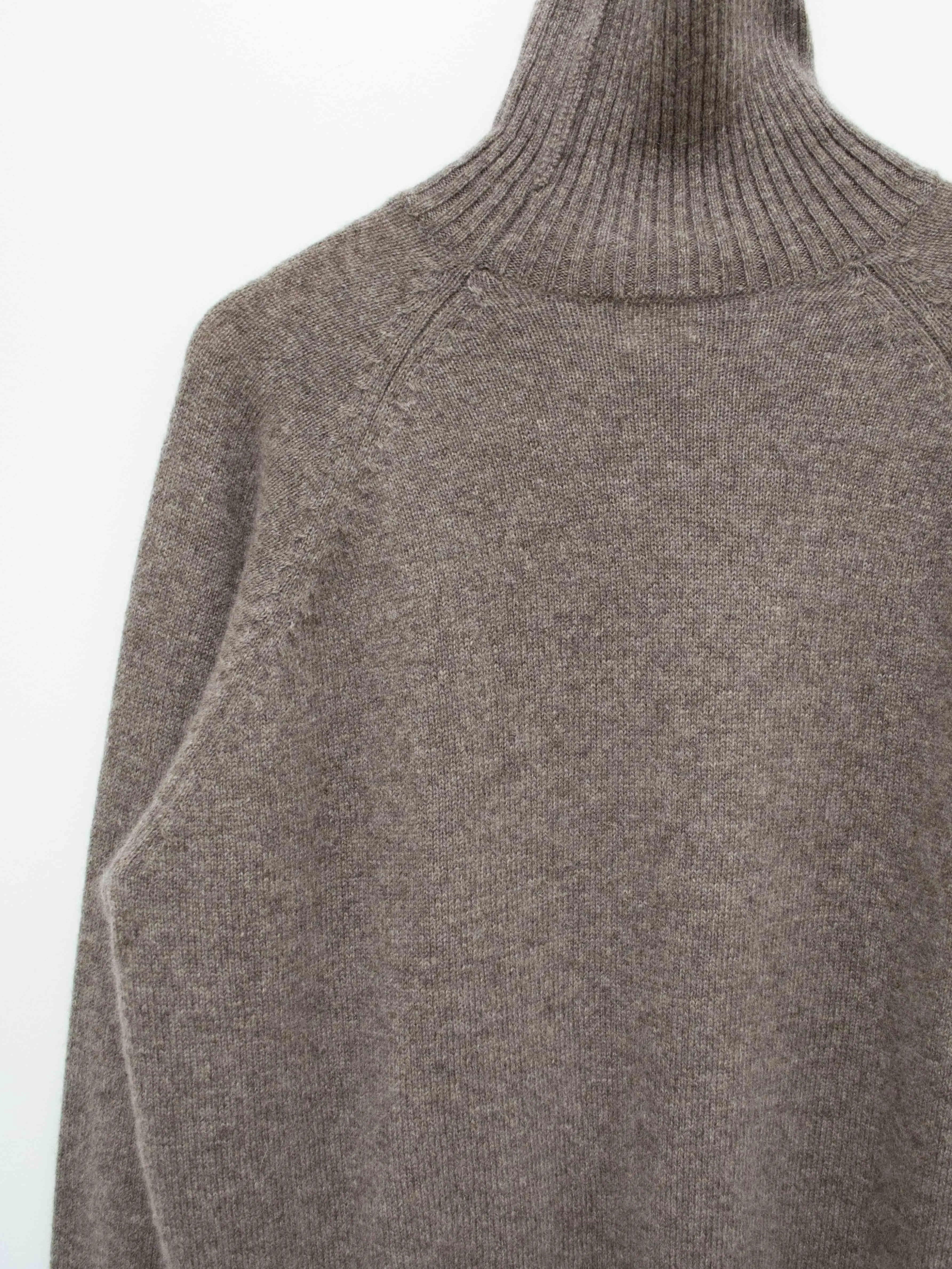 Wool Yak Turtleneck Knit - Greige