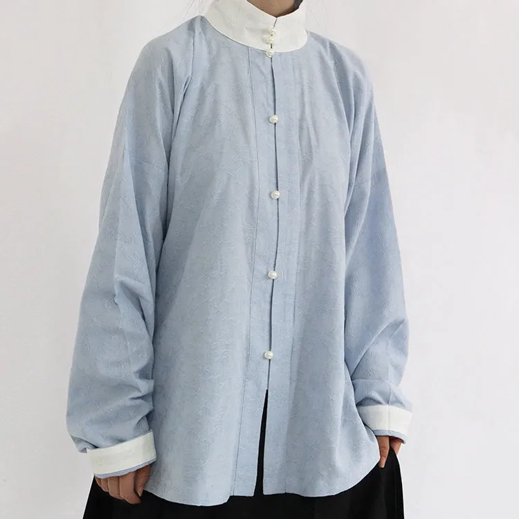 Yise 异色 Two Tone Liling Duijin Duanshan Ming Standing Collar Shirt