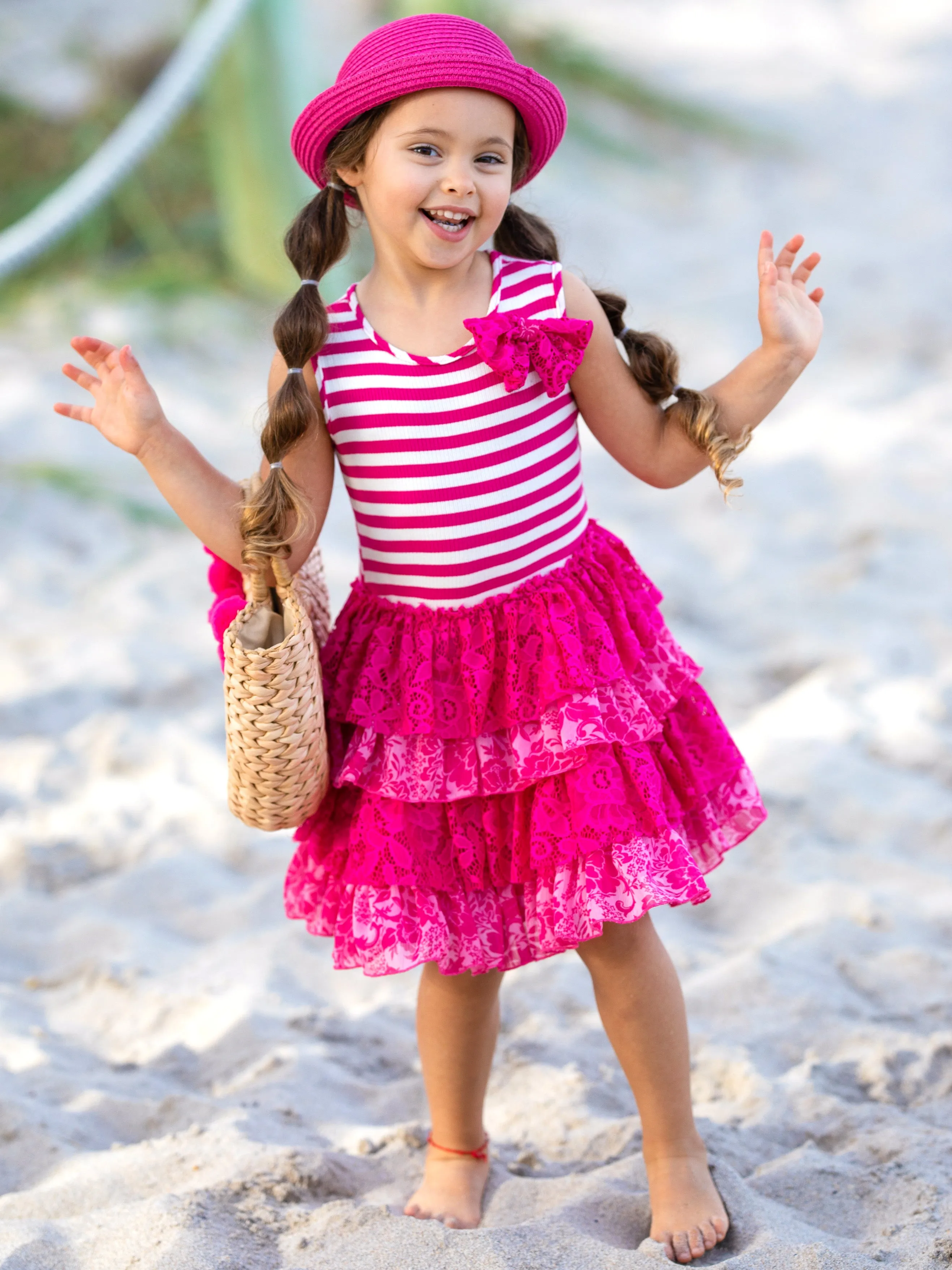 You're The Berry Best Tank Tiered Lace Dress